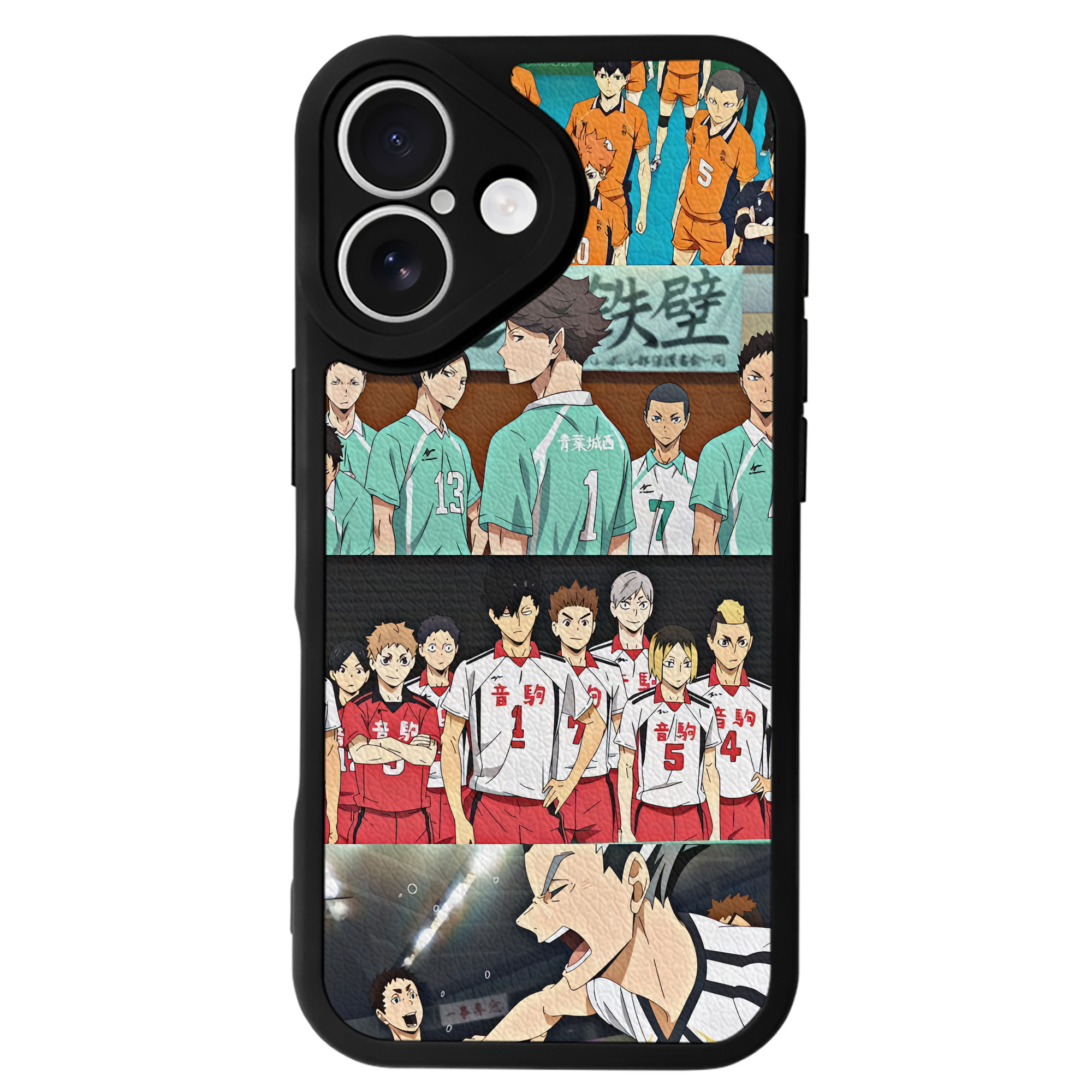 （画像用） ハイキュー!! Haikyu!! 【iPhone 16シリーズ対応】シリコンスマホケース（レザー調） 材質：シリコン